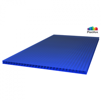Сотовый поликарбонат ROYALPLAST, цвет синий, размер 2100x12000 мм, толщина 4 мм