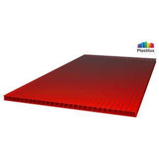 Сотовый поликарбонат SUNNEX, цвет красный, размер 2100x12000 мм, толщина 4 мм