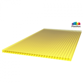 Сотовый поликарбонат ULTRAMARIN, цвет жёлтый, размер 2100x12000 мм, толщина 4 мм