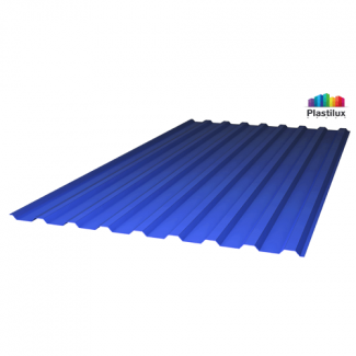 Профилированный поликарбонат МП-20 (У) СТАНДАРТ, цвет синий, размер 1150x2000 мм, толщина 0,8 мм