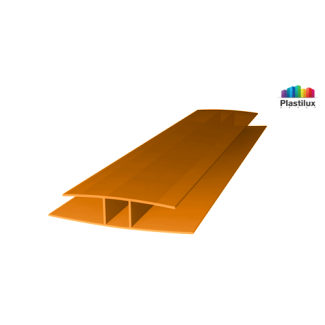 Профиль для поликарбоната ROYALPLAST HP соединительный оранжевый 6мм 6000мм
